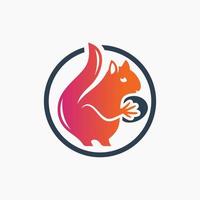 Modern Animal Squirrel Jump Logo vector