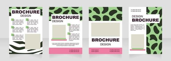 Wildlife blank brochure layout design vector