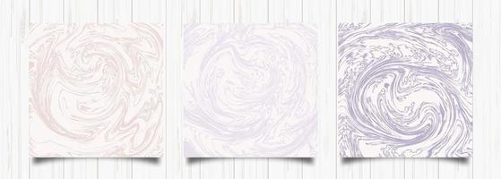 Fondo líquido abstracto beige púrpura. arte fluido acrílico. vector textura de mármol. conjunto de diseño de portada moderna. patrón de mármol abstracto. cartel de arte lineal. efecto de onda