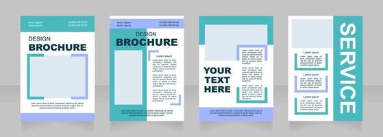Mall blue blank brochure layout design vector