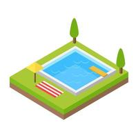 conceptos de piscina vector