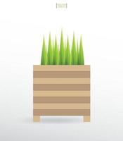 plantas de decoración en maceta. árbol pequeño. idea de objeto natural para diseño de interiores y decoración. vector. vector