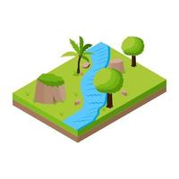 Trendy Canal Concepts vector