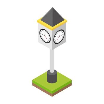 Clock Lamp Post vector