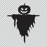 silueta fantasma de halloween vector