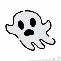 Ghost Icon Flat Line.eps vector