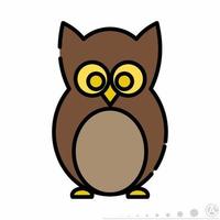 Owl Icon Flat Line.eps vector