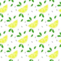 Pattern with jusy slised of lemon vector