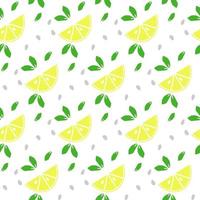 Pattern with jusy slised of lemon vector