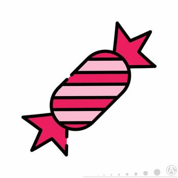 Candy Icon Flat Line.eps vector