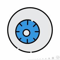 Eye Ball Icon Flat Line.eps vector