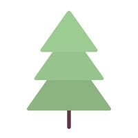 merry christmas pine tree icon vector