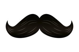 elegant mustache male accessory icon vector