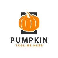 pumpkin fruit modern logo vector