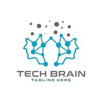 logotipo de tecnología de inteligencia artificial vector