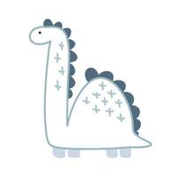 impresión linda del vector del bebé del dinosaurio. dulce dino. ilustración genial para camiseta de guardería, ropa para niños, invitación, diseño infantil escandinavo simple