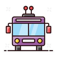 Electronic tramcar icon design vector