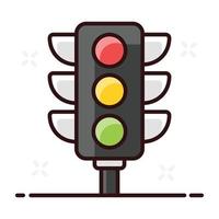 Traffic signals or traffic lights vector