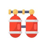 Oxygen bottles containers in cylinder shape vector