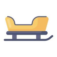 Snow sleigh icon in modern style vector