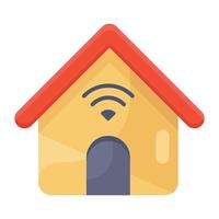 A trendy vector of smart house editable flat icon