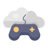 juegos en la nube en moderno vector