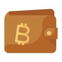 icono de billetera bitcoin vector
