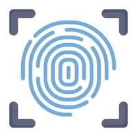 biometric verification flat vector