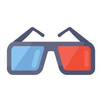 diseño de icono plano de gafas vr vector