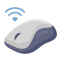 Wireless mouse icon style vector