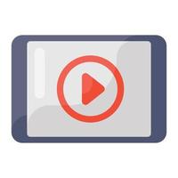 Video streaming flat icon design vector