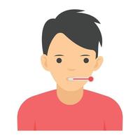 A flat design of fever checking vector