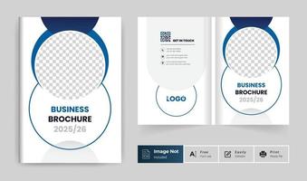 Professional corporate abstract brochure cover page. annual report book cover business profile design template elegant modern layout vector