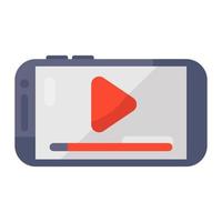 Mobile phone video vector