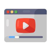 Video play sign on web page vector