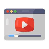 Video play sign on web page vector