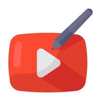 Videos sign with pencil showing concept vector