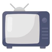 Retro tv set with antenna vector