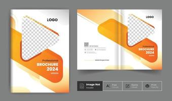 Professional corporate abstract brochure cover page. annual report book cover business profile design template elegant modern layout