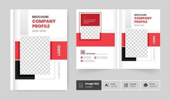 Professional corporate abstract brochure cover page. annual report book cover business profile design template elegant modern layout vector