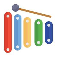 Percussion instrument consisting of a series of graduated vector