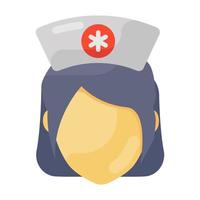 Nurse icon in flat design medical staff vector