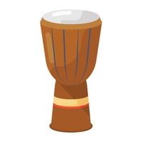 icono de estilo de vector plano djembe de instrumento musical