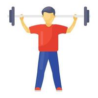 Weight lifting avatar vector