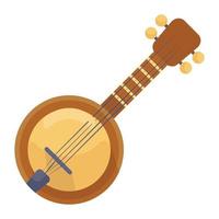 diseño de icono de banjo instrumento musical vector