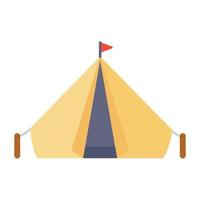 A hut shape tent vector