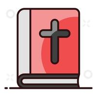 más en un libro biblia vector