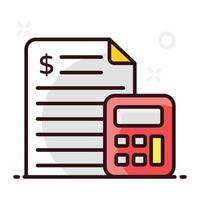 accounting file in modern vector