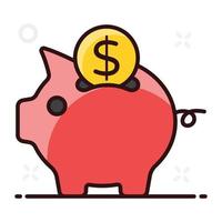 Piggy bank and saving vector