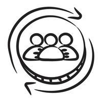An icon design of global gteam international staff concept vector